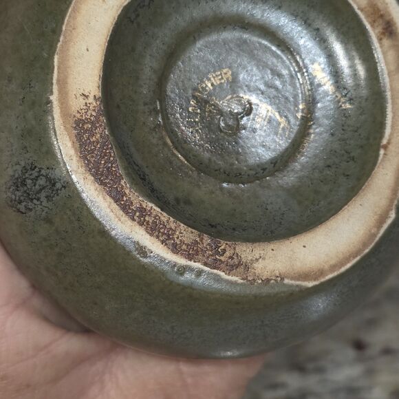 Antique Alfred Stellmacher  Christmas Pottery Vase Holly Berry - Picture 8 of 8